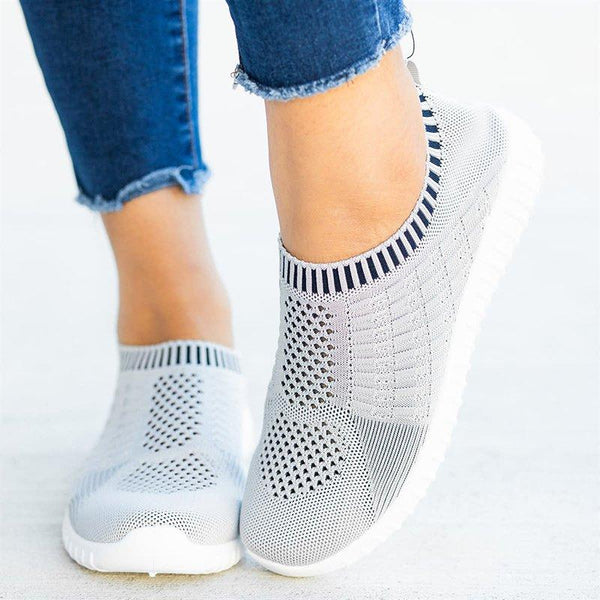 All Season Elastic Athletic Slip-On Sneakers Plus Sizes