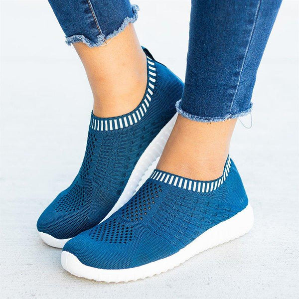 All Season Elastic Athletic Slip-On Sneakers Plus Sizes