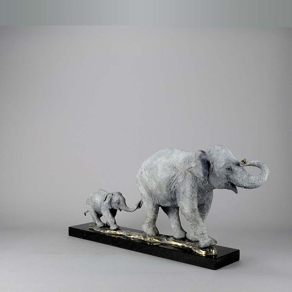 Limited Edition Bronze Steve Winterburn Elephants